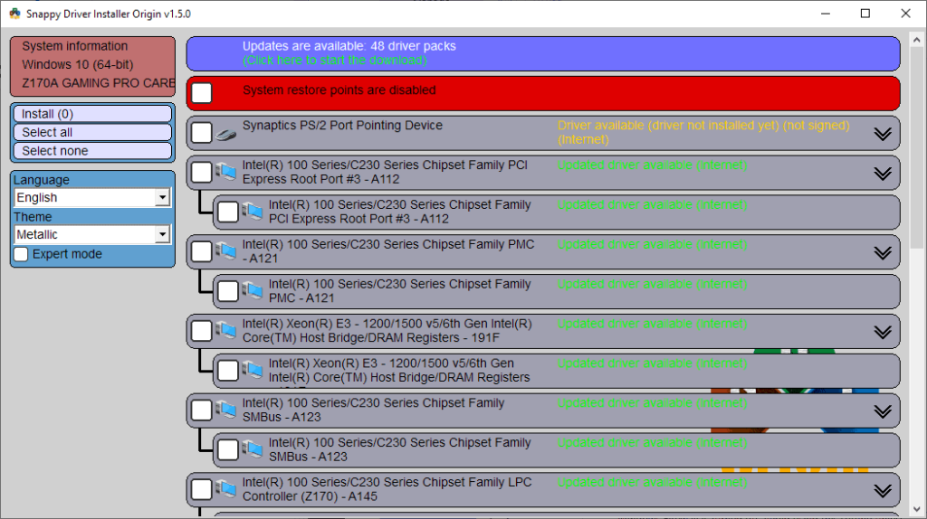 Screenshots of Driver Booster, Snappy Driver Installer, or DriverPack Solution UI during a scan or update.